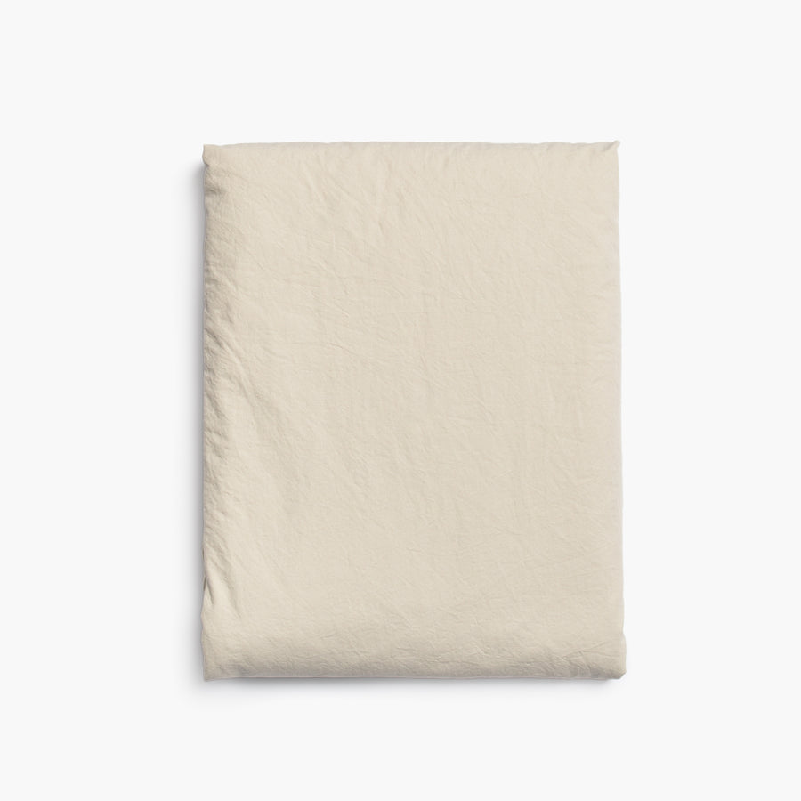 bege organic cotton fitted sheet