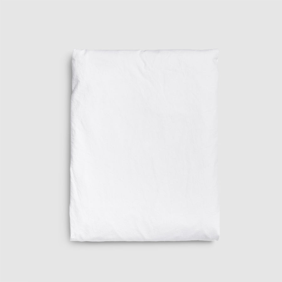 white fitted sheet organic percale cotton