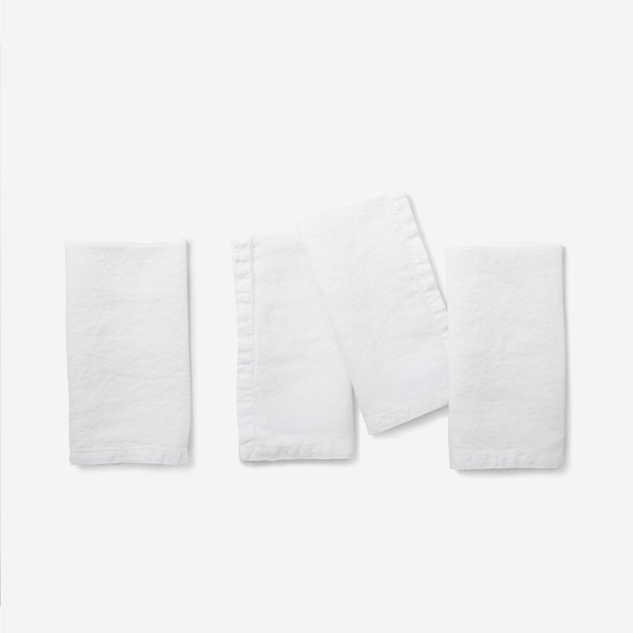 white linen napkins